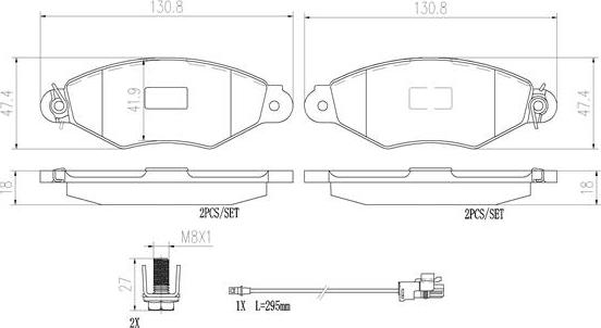 Brembo P68042N - Тормозные колодки, дисковые, комплект autospares.lv