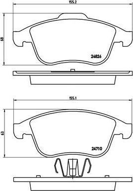 Brembo P 68 047 - Тормозные колодки, дисковые, комплект autospares.lv