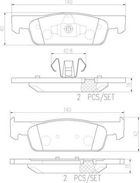 Brembo P68059N - Тормозные колодки, дисковые, комплект autospares.lv