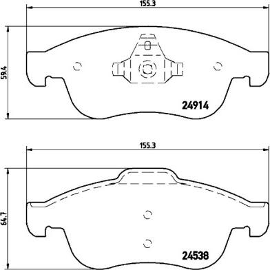 Brembo P 68 050X - Тормозные колодки, дисковые, комплект autospares.lv