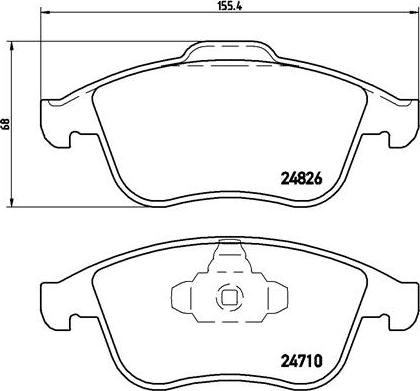 Brembo P 68 052 - Тормозные колодки, дисковые, комплект autospares.lv