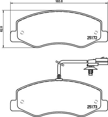 Brembo P 68 061 - Тормозные колодки, дисковые, комплект autospares.lv