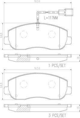 Brembo P68062N - Тормозные колодки, дисковые, комплект autospares.lv