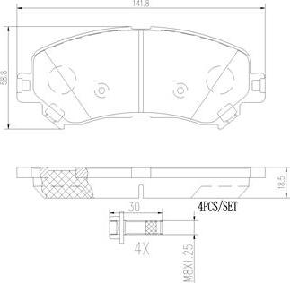 Brembo P68067N - Тормозные колодки, дисковые, комплект autospares.lv