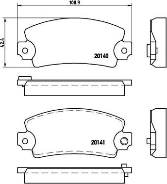 Brembo P 68 004 - Тормозные колодки, дисковые, комплект autospares.lv