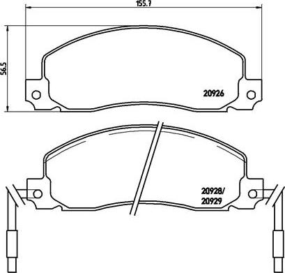 Brembo P 68 006 - Тормозные колодки, дисковые, комплект autospares.lv