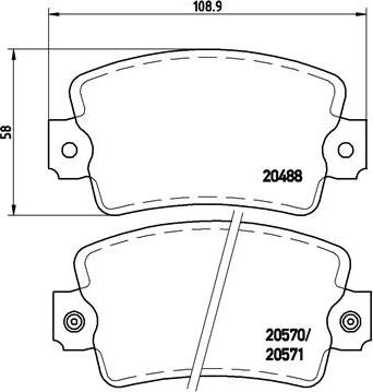 Brembo P 68 007 - Тормозные колодки, дисковые, комплект autospares.lv