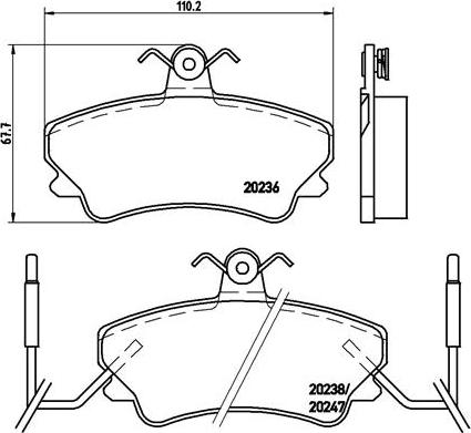 Brembo P 68 019 - Тормозные колодки, дисковые, комплект autospares.lv