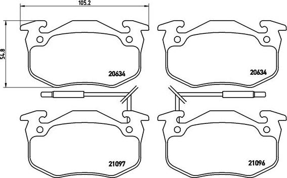 Brembo P 68 015 - Тормозные колодки, дисковые, комплект autospares.lv