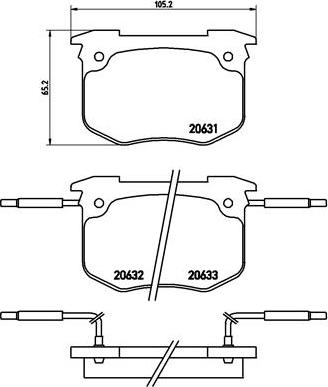 Brembo P 68 011 - Тормозные колодки, дисковые, комплект autospares.lv