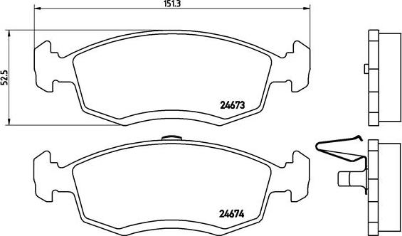 Brembo P 68 039 - Тормозные колодки, дисковые, комплект autospares.lv