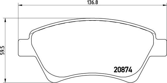 Brembo P 68 034 - Тормозные колодки, дисковые, комплект autospares.lv