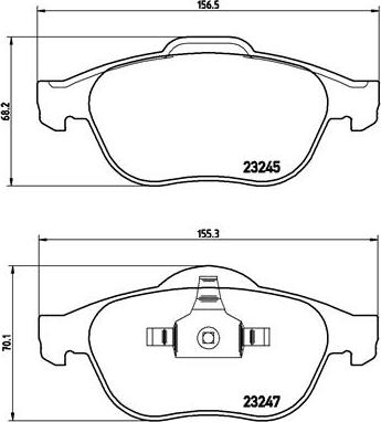 Brembo P 68 030 - Тормозные колодки, дисковые, комплект autospares.lv