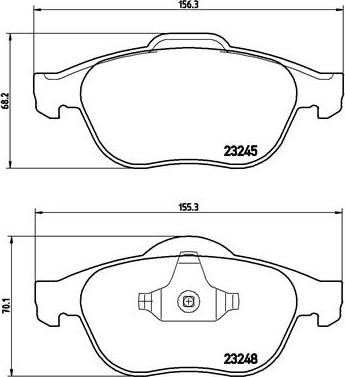 Brembo P 68 032 - Тормозные колодки, дисковые, комплект autospares.lv