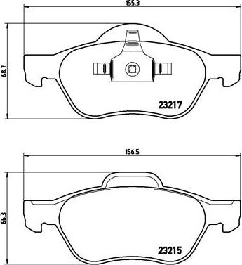 Brembo P 68 029 - Тормозные колодки, дисковые, комплект autospares.lv