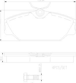 Brembo P68027N - Тормозные колодки, дисковые, комплект autospares.lv