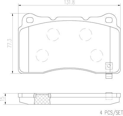 Brembo P09004N - Тормозные колодки, дисковые, комплект autospares.lv