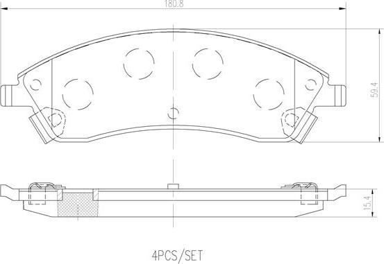 Brembo P09019N - Тормозные колодки, дисковые, комплект autospares.lv