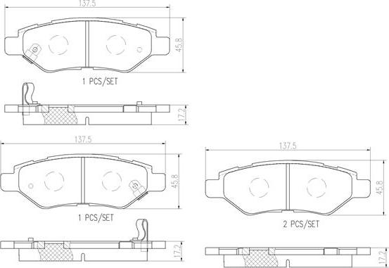 Brembo P09014N - Тормозные колодки, дисковые, комплект autospares.lv