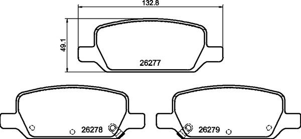 Brembo P 09 027 - Тормозные колодки, дисковые, комплект autospares.lv