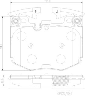 Brembo P06099N - Тормозные колодки, дисковые, комплект autospares.lv