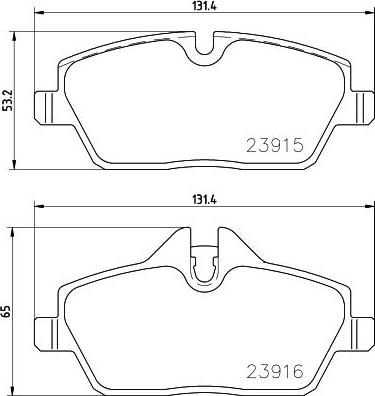 Brembo P 06 091 - Тормозные колодки, дисковые, комплект autospares.lv