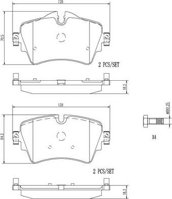 Brembo P06092N - Тормозные колодки, дисковые, комплект autospares.lv