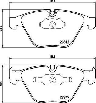 Brembo P 06 046 - Тормозные колодки, дисковые, комплект autospares.lv