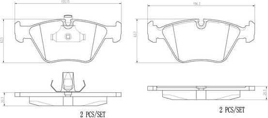 Brembo P06042N - Тормозные колодки, дисковые, комплект autospares.lv