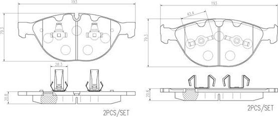 Brembo P06047N - Тормозные колодки, дисковые, комплект autospares.lv