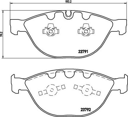 Brembo P 06 047 - Тормозные колодки, дисковые, комплект autospares.lv