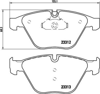 Brembo P 06 054X - Тормозные колодки, дисковые, комплект autospares.lv