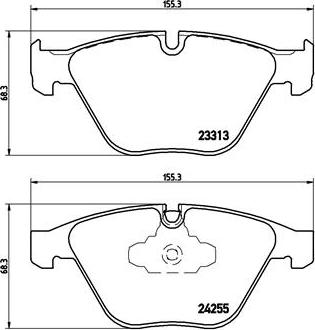 Brembo P 06 055X - Тормозные колодки, дисковые, комплект autospares.lv