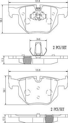 Brembo P06056N - Тормозные колодки, дисковые, комплект autospares.lv