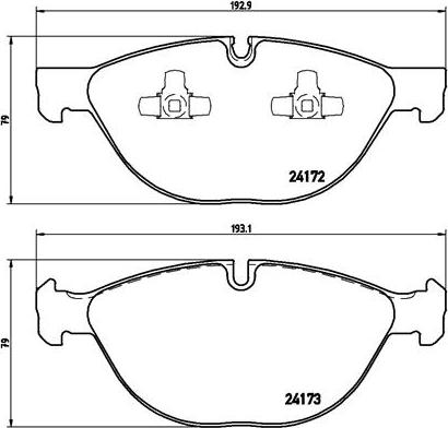 Brembo P 06 058 - Тормозные колодки, дисковые, комплект autospares.lv