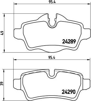 Brembo P 06 052 - Тормозные колодки, дисковые, комплект autospares.lv