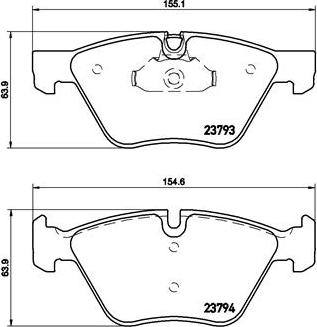 Brembo P 06 057 - Тормозные колодки, дисковые, комплект autospares.lv