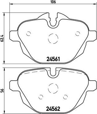 Brembo P 06 064X - Тормозные колодки, дисковые, комплект autospares.lv