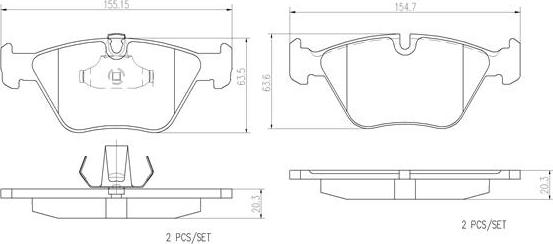 Brembo P06065N - Тормозные колодки, дисковые, комплект autospares.lv