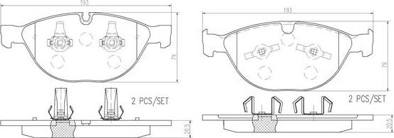 Brembo P06066N - Тормозные колодки, дисковые, комплект autospares.lv