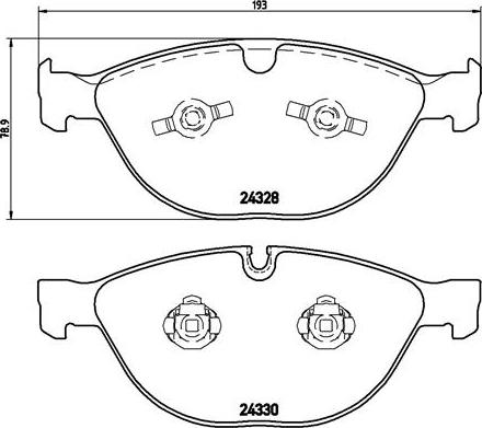 Brembo P 06 066 - Тормозные колодки, дисковые, комплект autospares.lv