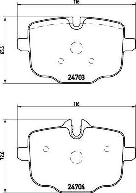 Brembo P 06 061 - Тормозные колодки, дисковые, комплект autospares.lv