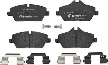 Brembo P 06 067 - Тормозные колодки, дисковые, комплект autospares.lv