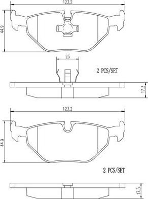 Brembo P06011N - Тормозные колодки, дисковые, комплект autospares.lv