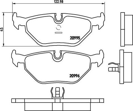 Brembo P 06 011 - Тормозные колодки, дисковые, комплект autospares.lv