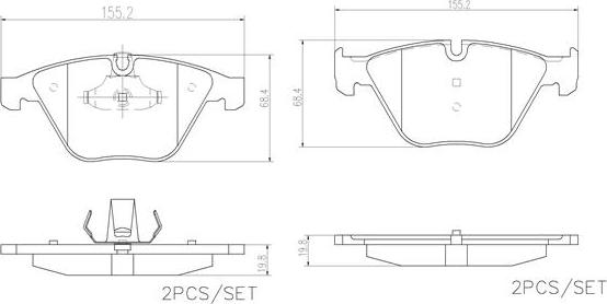 Brembo P06081N - Тормозные колодки, дисковые, комплект autospares.lv