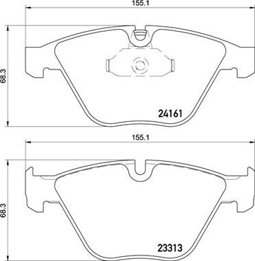 Brembo P 06 081 - Тормозные колодки, дисковые, комплект autospares.lv