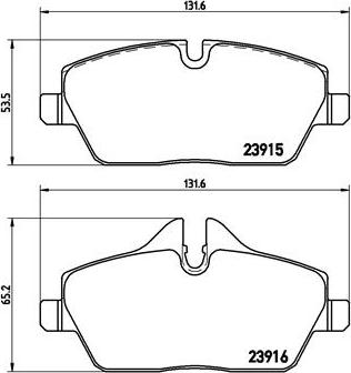 Brembo P 06 034 - Тормозные колодки, дисковые, комплект autospares.lv