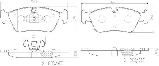 Brembo P06035N - Тормозные колодки, дисковые, комплект autospares.lv