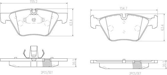 Brembo P06036N - Тормозные колодки, дисковые, комплект autospares.lv